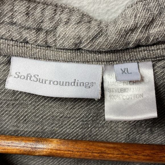 Soft Surroundings Button Front Jacket in gray size extra large - Picture 3 of 5
